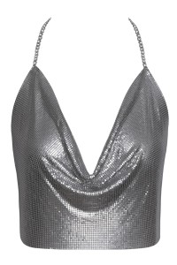Top en métal argenté - Cottelli ACCESSOIRES