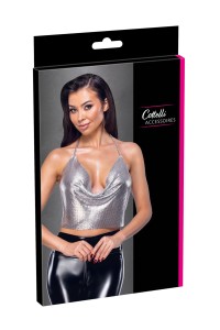 Top en métal argenté - Cottelli ACCESSOIRES