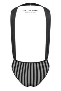 Body fendu tulle et rayures