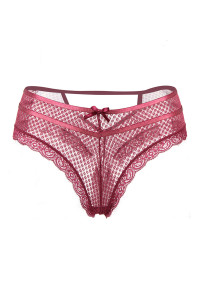 Tanga bordeaux dentelle - Paris Hollywood