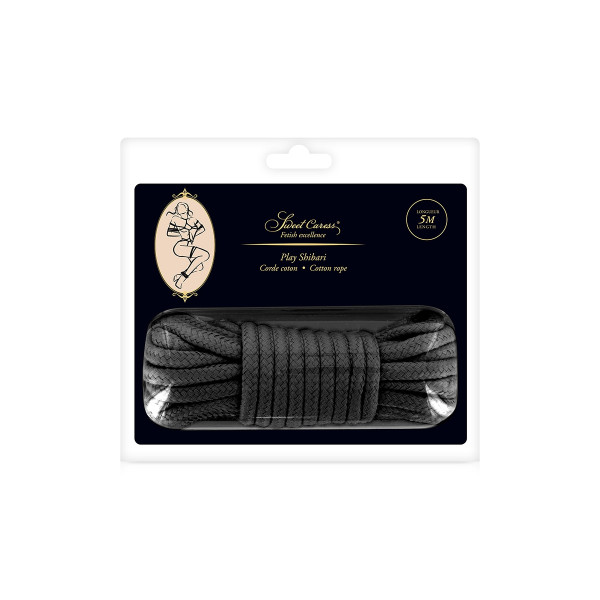 Corde de bondage noire 5m - Sweet Caress