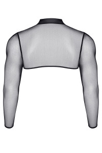 Crop top tulle noir transparent - Regnes